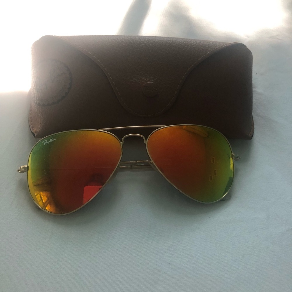 Ray Ban Orange Aviators